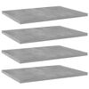 vidaXL Wandschappen 4 st 40x30x1,5 cm bewerkt hout betongrijs