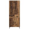 vidaXL Highboard met lade Oud Hout 69,5 x 34 x 180 cm Bewerkt hout