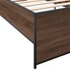 vidaXL Bedframe bewerkt hout en metaal bruin eikenkleurig 75x190 cm