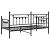 vidaXL Bedframe voor een daybed met hoofdeinde Zwart 90 x 190 cm Staal