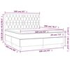 vidaXL Boxspring met matras stof donkerbruin 160x200 cm