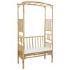 vidaXL Tuinboog met Bank Naturel 115 x 50 x 205 cm Bamboe