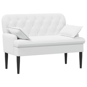 vidaXL Loungebank met knopencomfort Wit 111 x 68 x 80 cm Stof