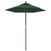 vidaXL Parasol met houten paal 196x231 cm groen