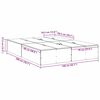 vidaXL Opbergbedframe Grijs Sonoma 140 x 200 cm Bewerkt hout