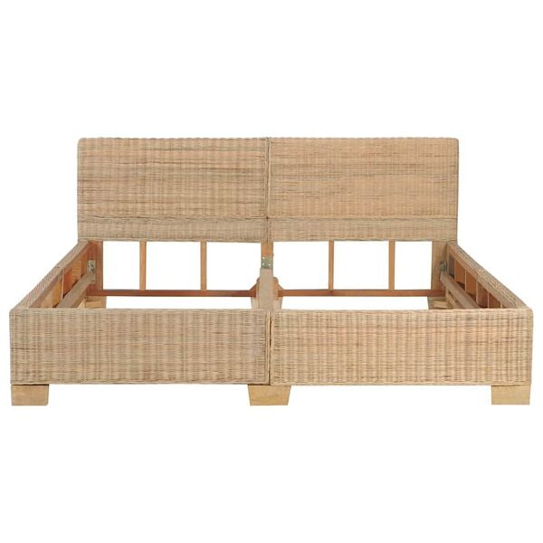 vidaXL Bedframe handgeweven echt rattan 160x200 cm