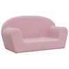 vidaXL Kinderbank 2-zits zacht pluche roze