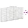 vidaXL Schanskorven 10 st gewelfd 400x50x200/220 cm ijzer
