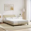 vidaXL Bedframe "Dover" stof cr&egrave;mekleurig 140x190 cm