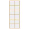 vidaXL Schuifdeur 76x205 cm helder ESG-glas en aluminium goudkleurig