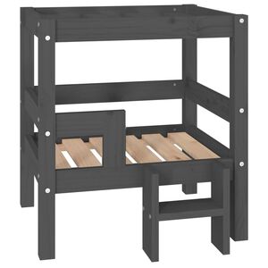 vidaXL Hondenmand 55,5x53,5x60 cm massief grenenhout grijs