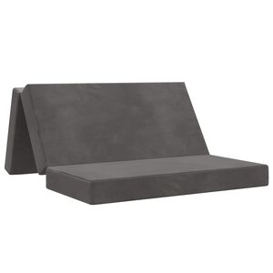vidaXL Vouwbare Bankbed 120 x 67 x 45 cm Donkergrijs