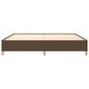 vidaXL Bedframe zonder matras stof donkerbruin 200x200 cm