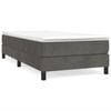 vidaXL Boxspring bed 90x200 cm fluweel donkergrijs