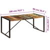 vidaXL Eettafel 180x90x75 cm massief gerecycled hout