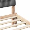 vidaXL Bedframe met Gevoerd Hoofdgedeelte Bruin 80 x 200 cm