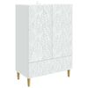 vidaXL Dressoir Wit 66 x 34,5 x 95 cm Bewerkt hout