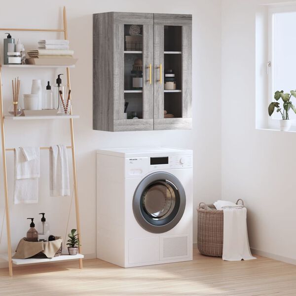 vidaXL Bovenkast 69,5x34x90 cm grijs sonoma eikenkleurig