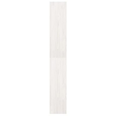 vidaXL Boekenkast/kamerscherm 40x30x199 cm massief grenenhout wit
