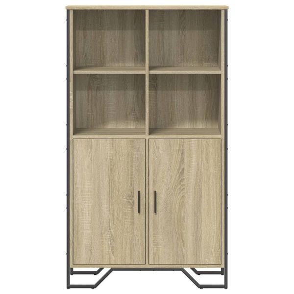 vidaXL Hoge kast 79,5x35,5x137,5 cm bewerkt hout sonoma eikenkleurig