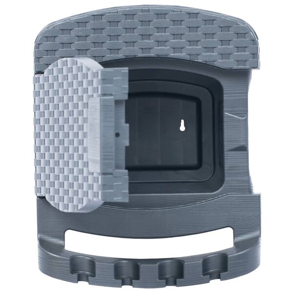 vidaXL Tuinslanghaspel voor aan de wand kunststof antraciet