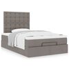 vidaXL Ottoman bed met matras 120x190 cm stof taupe