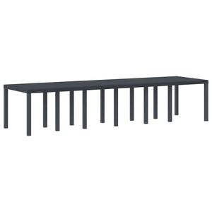 vidaXL Tuinstafel Antraciet 350 x 100 x 74 cm poly rattan