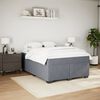 vidaXL Boxspring met matras fluweel donkergrijs 140x190 cm