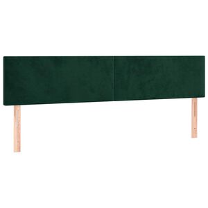 vidaXL Hoofdborden 200x5x78/88 cm fluweel donkergroen