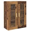 vidaXL Hoge kast met lade Oud Hout 69,5 x 34 x 180 cm Bewerkt hout