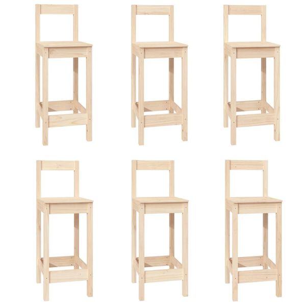 vidaXL 7-delige Barset massief grenenhout