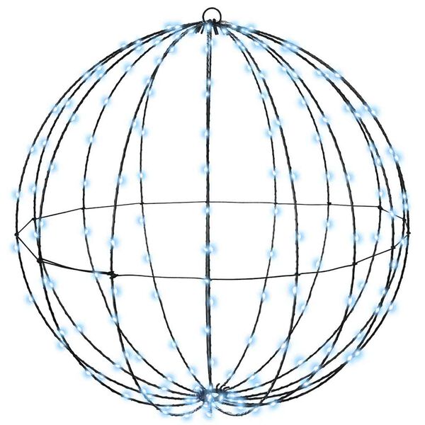 vidaXL Bal met 384 LED 2 pcs Koudwit 60 cm Metaal