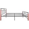 vidaXL Bedframe metaal en massief eikenhout 200x200 cm