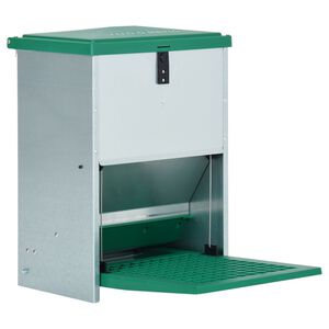 vidaXL Pluimveevoerbak automatisch met pedaal 12 kg