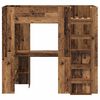 vidaXL Loft Bedframe met Bureau Oudhout 75 x 190 cm Bewerkt hout
