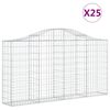vidaXL Schanskorven 25 st gewelfd 200x30x100/120 cm ijzer