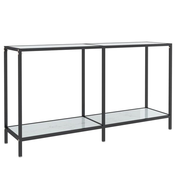 vidaXL Wandtafel 140x35x75,5 cm gehard glas wit