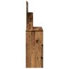 vidaXL Kaptafel met spiegel 86,5x35x136 cm oud houtkleurig