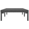 vidaXL Tuintafel halfrond poly rattan donkergrijs