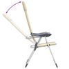 vidaXL Campingstoelen 2 st inklapbaar aluminium cr&egrave;mewit