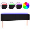 vidaXL Hoofdbord LED 183x16x78/88 cm stof zwart