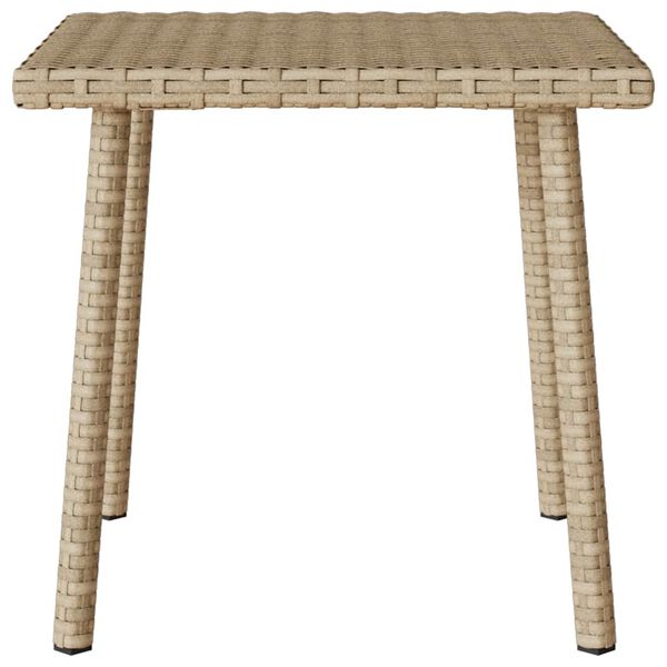 vidaXL Tuin salontafel rechthoekig 40x40x37 cm poly rattan beige