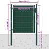 vidaXL Hekpoort PVC en staal 100x100 cm Groen