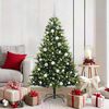 vidaXL Kunstkerstboom met scharnier 150 LEDs Groen 150 cm PVC en PE