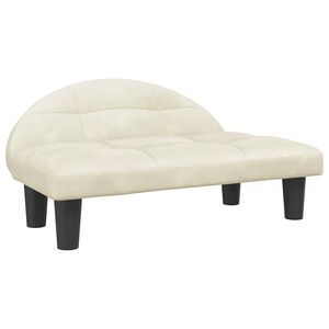 vidaXL Hondenmand 70x52x30 cm fluweel cr&egrave;mekleurig