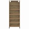 vidaXL Hoge kast Artisan Eiken 69,5 x 34 x 180 cm Bewerkt hout