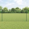 vidaXL Hek met Paal Groen 1,2 x 25 m Staal en PVC