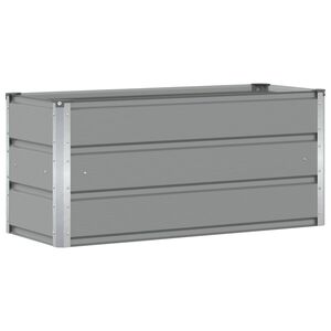 vidaXL Plantenbak Lichtgrijs 100 x 40 x 45 cm Staal