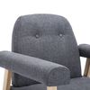 vidaXL Fauteuil stof donkergrijs