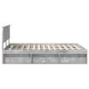 vidaXL Bedframe met hoofdeinde Beton 140 x 200 cm Massief grenenhout